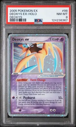 2005 POKEMON EX DEOXYS #98 DEOXYS EX-HOLO PSA 8 - Image 1