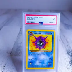 1999 POKEMON FOSSIL #32 CLOYSTER PSA 7 - Image 2