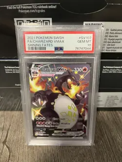 Charizard VMAX Pokemon TCG Shining Fates PSA 10 SV107/SV122 Holo - Image 1