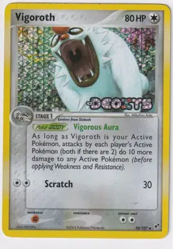 2005 Pokemon EX Deoxys 50 Vigoroth-Reverse Foil (LP-MP) - Image 1
