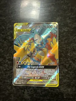Pokemon TCG Moltres & Zapdos & Articuno Tag Team GX Hidden Fates 66/68 Holo Full - Image 1
