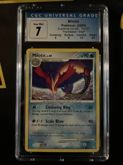 Pokemon: STAFF PRERELEASE MILOTIC #70/147 Pokemon Platinum Vintage RARE - CGC 7 - Image 1
