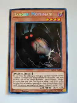 Danger! Mothman! MP19-EN219 Prismatic Secret Rare 1st Edition Yu-Gi-Oh! NM/LP - Image 1