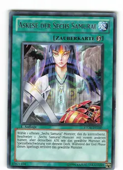Yugioh ASKESE DER SECHS SAMURAI , stor-de050 Rare deutsch Excellent 1. Auflage - Image 1