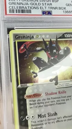 2021 POKEMON SWSH BLACK STAR PROMO #144 GRENINJA-GOLD STAR PSA 10 WITH SWIRL 💫 - Image 2