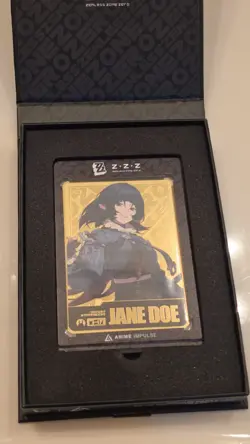 Zenless Zone Zero Jane Doe GOLD Metal Card ZZZ Anime Impulse Exclusive Series 3 - Image 1