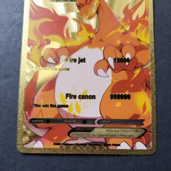 Pokemon Charizard VMAX Gold Metal Dragon Card 9999999 HP 15000/999999 Attack - Image 4