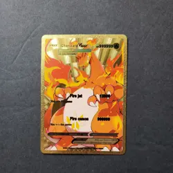Pokemon Charizard VMAX Gold Metal Dragon Card 9999999 HP 15000/999999 Attack - Image 5