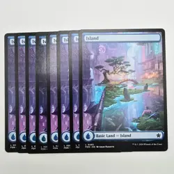 MTG TCG Magic the Gathering - x8 Foundations Island #0285 - Full Art (8 Land) - Image 1