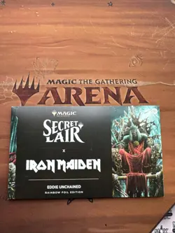 MTG Secret Lair x Iron Maiden: Eddie Unchained RAINBOW FOIL Edition New Sealed - Image 1