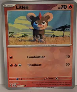 Pokemon TCG Litleo 015/131 Poke Ball Pattern Holo Prismatic Evolutions NM - Image 1