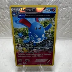 Pokemon Azumarill Alpha Holo Rare 104/160 XY Primal Clash Stage 1 100 HP - Image 1