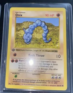 Pokemon TCG Onix 56/102 1st Edition Base Set Shadowless Common WOTC NM - Image 1