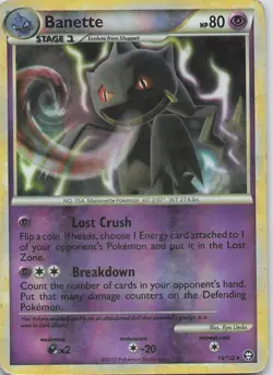 Banette Triumphant Rare 14/102 2010 Pokemon TCG Reverse Holo - Image 1
