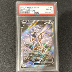 Pokemon Arceus V Ultra Rare Full Art Holo Brilliant Stars 166/172 PSA 8 - Image 1