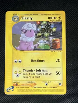 Pokemon Flaaffy Uncommon Regular 077/165 Expedition Base Set 2002 80 HP - Image 1