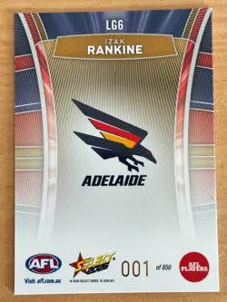 AFL 2026 SELECT FOOTY STARS HOBBY FIRST OFF THE LINE PRINT IZAK RANKINE 001/850 - Image 2