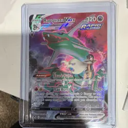 Rayquaza VMAX TG20/TG30 Full Art Ultra Rare Holo 320 HP Max Burst Pokemon Card - Image 1