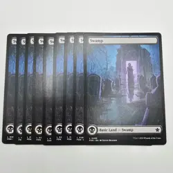 MTG TCG Magic the Gathering - x9 Foundations Swamp #0286 - Full Art (9 Land) - Image 1