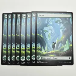 MTG TCG Magic the Gathering - x8 Foundations Forest #0291 - Full Art (8 Land) - Image 1