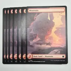 MTG TCG Magic the Gathering - x7 Foundations Mountain #0289 - Full Art (7 Land) - Image 1