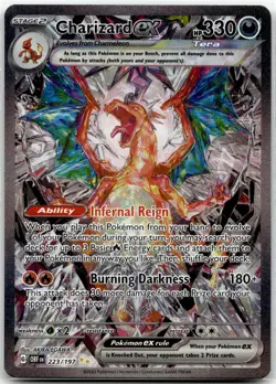 Charizard ex 223/197 Special Illustration Rare Obsidian Flames Pokemon Near Mint - Image 1