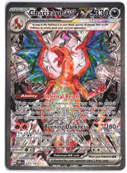 Charizard ex 223/197 Special Illustration Rare Obsidian Flames Pokemon - Image 1