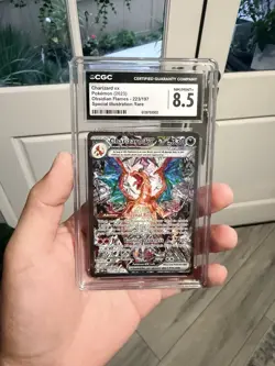 CGC 8.5 Pokemon Charizard ex 223/197 Obsidian Flames Special Illustration Rare - Image 1