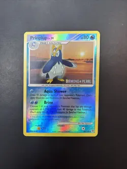 Pokemon TCG - Prinplup Diamond and pearl Stamped Reverse Holo LP 58/130 - Image 1