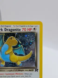 Dark Dragonite 5/82 1st Edition Holo Team Rocket WOTC 2000 DMG - Image 3
