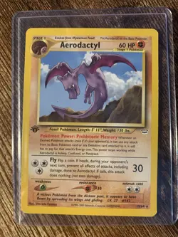 Pokemon TCG Aerodactyl Neo Revelation 15/64 Regular 1st Edition Rare - Image 1