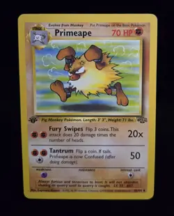 Pokemon TCG - PRIMEAPE - 1ST EDITION - 43/64 - JUNGLE (1999) - WOTC - MP/LP - Image 1