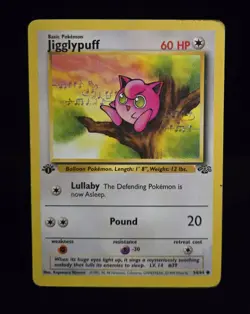 Pokemon TCG - JIGGLYPUFF - 1ST EDITION - 54/64 - JUNGLE (1999) - WOTC - MP - Image 1