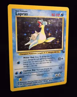 Pokemon TCG - LAPRAS - 10/62 - HOLO RARE - UNLIMITED - FOSSIL (1999) - WOTC - MP - Image 1