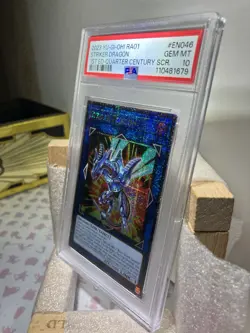 PSA Gem 10 Striker Dragon 1st Edition QCR Ra01 En046 2023 Yugioh - Image 4