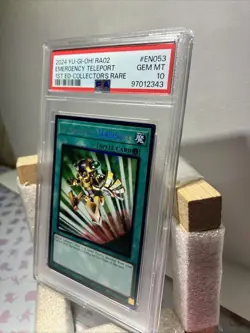 2024 Yugioh Psa 10 Emergency Teleport 1st Edition Collectors Rare Ra02-En053 - Image 3