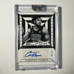 Cameron Thomas 2023-24 Panini Black Smoke Show Auto /10 - Image 1