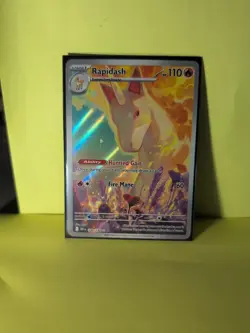 Pokemon Rapidash Holo Illustration Rare Card 189/182 Sv10: Destined Rivals - Image 1