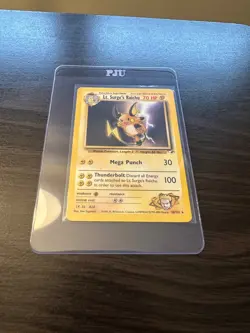 Lt. Surge's Raichu Gym Heroes 28/132 Rare Vintage Pokemon TCG Card - Image 3