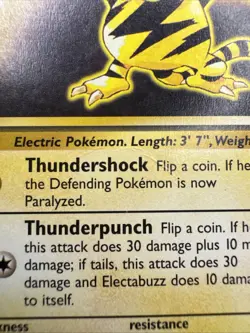 Pokemon Electabuzz Card 020/102 Regular Base Set LP/MP - Image 2