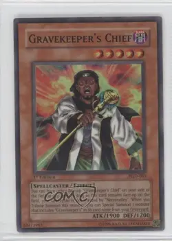 Gravekeeper's Chief 1st Ed. YuGiOh Pharaonic Guardian #PGD-065 2003 - Image 1