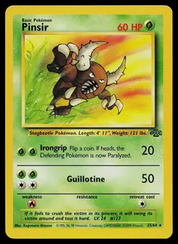 Pokemon Card - Pinsir Jungle 25/64 Unlimited Rare - Image 1