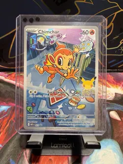 Pokemon First Partner Illustration Rare Chimchar 30th Anniversary-NM - Image 1