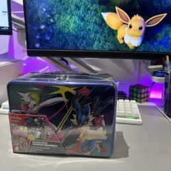 Pokemon TCG Collector Chest 2025 Mega Lucario Treasure Chest Tin FACTORY SEALED - Image 1