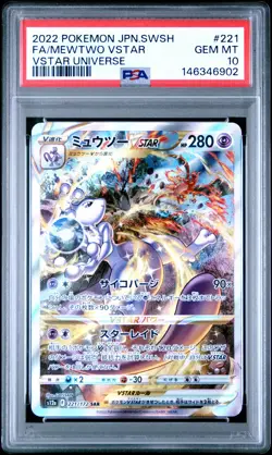2022 POKEMON JAPANESE SWORD & SHIELD VSTAR UNIVERSE FULL ART/MEWTWO VSTAR PSA 10 - Image 1