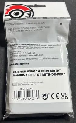 New Sealed Slither Wing & Iron Moth Pokemon Center Trading Card 65 Ct Sleeves - Image 3