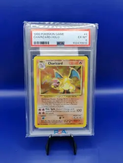 Charizard 4/102 Base Set Holo Rare 1999 WOTC TCG Vintage Pokemon Card PSA 6 - Image 1