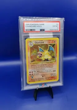 Charizard 4/102 Base Set Holo Rare 1999 WOTC TCG Vintage Pokemon Card PSA 6 - Image 2