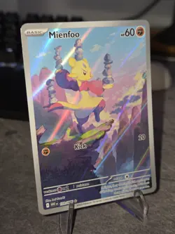 Pokemon Mienfoo TCG White Flare Illustration Rare Holo Card 133/086 - Image 2
