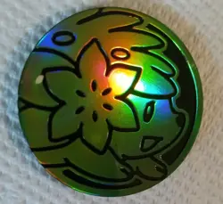 Shaymin Pokemon Coin Official Trading Card Game TCG Collector Coin Green - Image 1